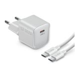 SBS GaN USB-C Ladegerät 20W mit Kabel 1,5 m Weiss
