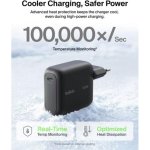 Cargador USB Belkin WCH025KQ1.5BKB6 GaN 100W USB-C con cable 1,5 m