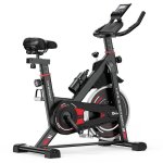 Bicicleta Estática HomeFitnessCode Rueda Inercia 10 Kg Ajustable Negro