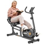 Bicicleta Estática Semirreclinada HomeFitnessCode 16 Niveles Pantalla LCD