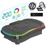 Plataforma vibratoria HomeFitnessCode 200 niveles Bluetooth LED y mando a distancia