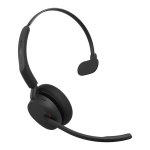 Auricolari Jabra Evolve3 45 wireless Bluetooth con cancellazione rumore, microfono reversibile, USB-C nero