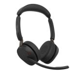 Cuffie Jabra Evolve3 65 wireless Bluetooth con cancellazione adattiva rumore, microfono, USB-C, nero