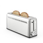 Tostadora Nilson Life Inox Ranura Larga con Calientabollos 7 Niveles