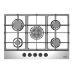 Placa de gas Svan SGW57501X 70 cm 5 quemadores Wok Inox Autoignición