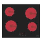 Placa Vitrocerámica Svan SV4602 50 cm 4 Zonas Cristal Negro Táctil