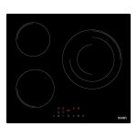 Placa de Inducción Svan OI36B00 6200W 3 Zonas Cristal Negro Táctil
