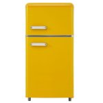 Frigorífico Mini Welltin Dos Puertas Retro Regulación Manual 91cm 72L E Amarillo
