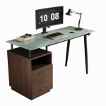 Schreibtisch Kristall Modern Welltin NK000303AAD 3 Schubladen