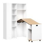 Faltbarer Schreibtisch Welltin N880P 2 in 1 MDF Weiss USB