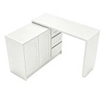 Scrivania ad angolo Welltin W5093s 110-170 cm 3 cassetti 360°