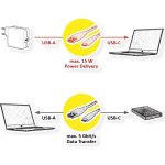Cable USB 3.2 Gen 1 Roline USB-C a USB-A 2 metros Negro