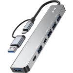 Hub LinQ 7 ports 5 Gbps USB-C modèle IT7808 avec lecteur SD