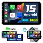 Autoradio 1DIN JUNSUN 10,1 Zoll Android 15 CarPlay GPS