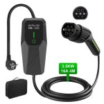 Ladegeraet EV Tragbar Typ 2 JUNSUN 3,5 kW 16A 4m Kabel IP67