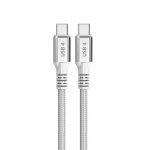USB-C Kabel DCU Tecnologic USB4 Gen 2x2 240W 40Gbps 1,5m Weiß