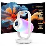Projetor ETOE Starfish 2 1080p 500 Lumens 100" LED LCD Google TV Portátil