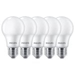 Ampoule LED Philips A60 E27 8W Pack 5