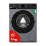 Lavadora Nilson Carga Frontal 8 Kg 1200 rpm A Dark Inox con Motor Inverter y Vapor