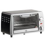 Mini Four Welltin 800-084 10L 750W Minuterie 230°C Compact Argent