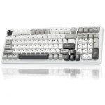 Teclado Aula F99 mecânico sem fios tri-modo Hot-swappable RGB 8000mAh