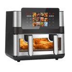 Airfryer Autrucker Double Panier 8,5L 2000W Fenêtre Écran Tactile LED