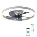 Ventilateur de Plafond avec Lumière Autrucker LED 6 Vitesses 5 Pales Télécommande App
