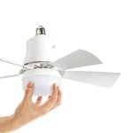 Deckenventilator mit Licht Autrucker E27 5 Flügel 3 Stufen Fernbedienung