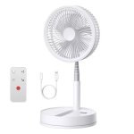 Ventilateur Portable Autrucker Foldable Portable Fan 5W 4 Vitesses Télécommande Silencieux USB