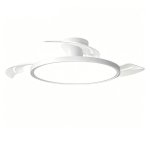 Ventilador de Techo con Luz Autrucker 55W 105cm 6 Velocidades Motor DC Aspas Retráctiles Silencioso con Mando y App