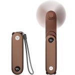 Mini Ventilador Portátil de Mano Autrucker Marrón Batería Recargable Plegable con Linterna LED Silencioso
