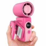 Mini Ventilador Portátil Autrucker 13.500 rpm 4 Velocidades Pinza 2400 mAh Recargable Pantalla LED