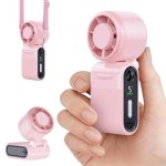 Mini Handventilator Autrucker 4000mAh 5 Stufen Ultra Leise Rosa