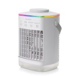 Mini Ventilador de Sobremesa Autrucker 7W 4 Velocidades Nebulizador Luz Ambiental USB Silencioso