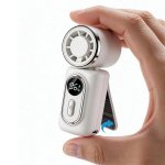 Mini Ventilatore Portatile Autrucker Clip 6 Velocità Display LED Batteria 3000mAh Motore potente