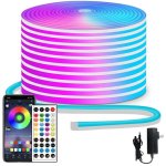 Cinta LED Neon 5m RGB Multicolor Control Remoto y App Resistente Agua IP65 Interior Exterior Autrucker