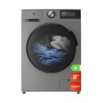 Lavadora Evvo Home W308X24A Carga Frontal 8 Kg 1400 rpm A Acero inoxidable Vapor