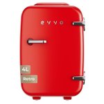 Nevera Portátil Evvo F4 Mini Retro Roja 4L Frío y Calor