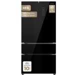 Frigorífico Americano Evvo F81 Glass Black Total No Frost 178cm 493L E Negro