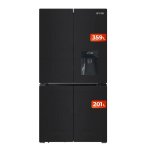 Frigorífico Americano Evvo F100B Glass Aqua Total No Frost 189,5cm 560L E Cristal