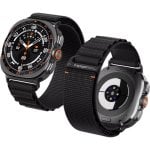 Correa de reloj Spigen para Samsung Galaxy Watch 8/9 Textil Negro