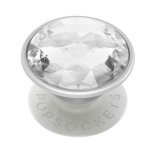 Support PopSockets Adhesif Disque Crystal Silver