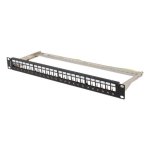 Patchpanel LANBERG 24 Ports 1U 19 Zoll Keystone Schwarz