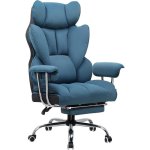 Silla Gaming GTPLAYER Ergonómica con Reposapiés Telescópico Azul 180 kg