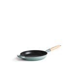 Frigideira de Ferro Fundido Jernverket 28 cm Verde Retro Pega Madeira