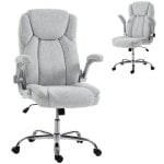 Silla de Escritorio Ergonómica Welltin Crema Reposabrazos Abatibles 120 kg