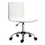 Cadeira de Escritorio sem Bracos Welltin T1008 Branco Ajustavel 360deg