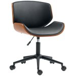 Sedia da Scrivania Ergonomica Vintage Legno Curvo PU