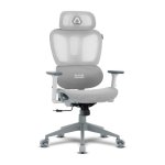 Chaise Alpha Gamer Luna Grey Malha Respirante