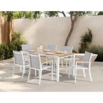 Conjunto de Jantar Exterior Louna Sabaideco Extensivel Alumínio 8 Lugares
